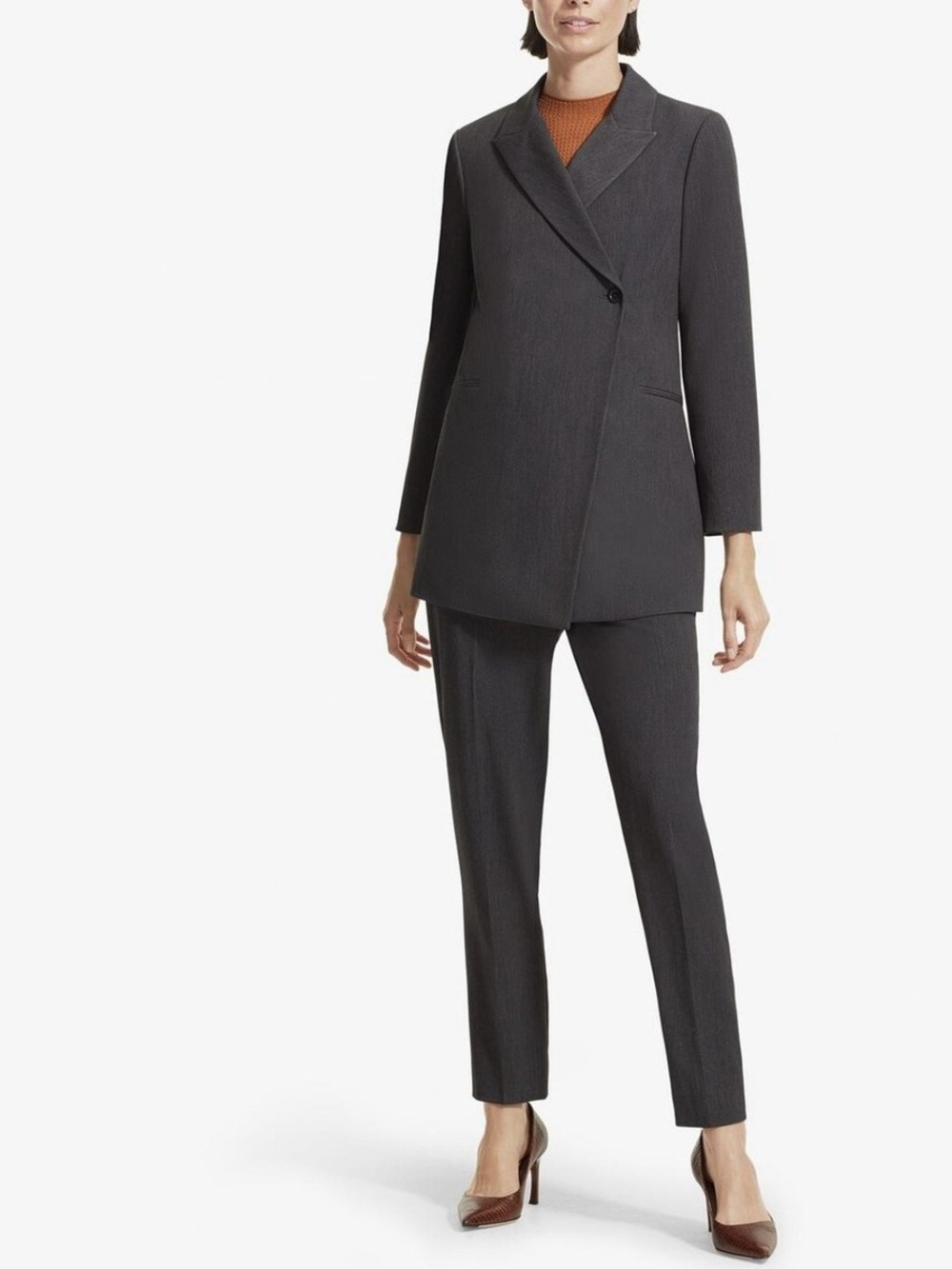 MM Lafleur The Tamar Blazer Coat Jacket Light Twill Fabric Charcoal Gregy